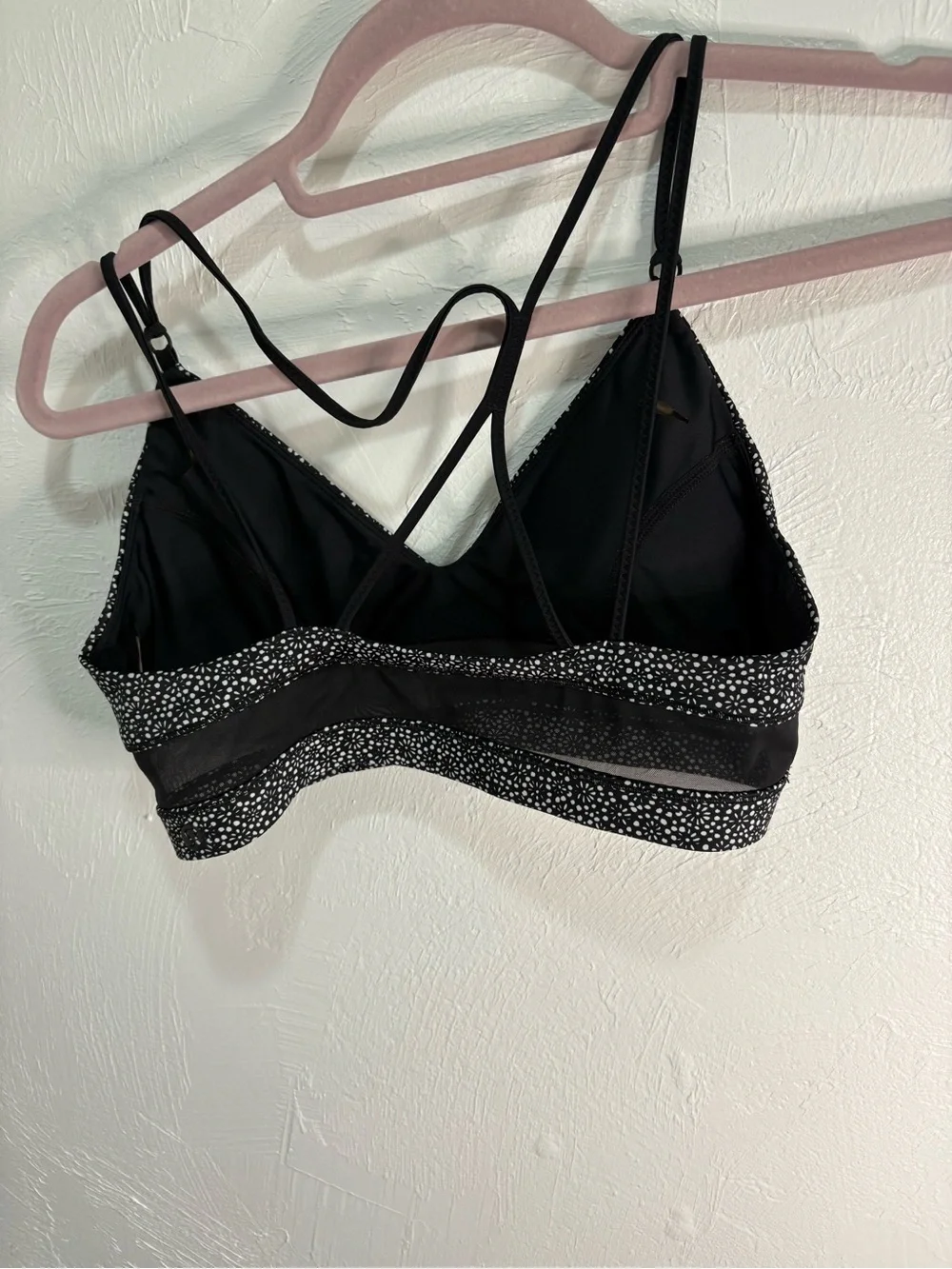 Lululemon Go With The Flow Top Freckle Flower Black White / Black